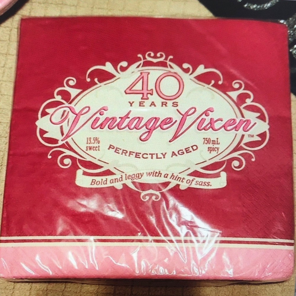 Vintage Vixen 40th Anniversary Napkins